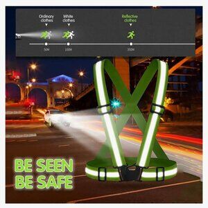 Reflective Safety Vest for Outdoor Jogging, Cycling, Walking